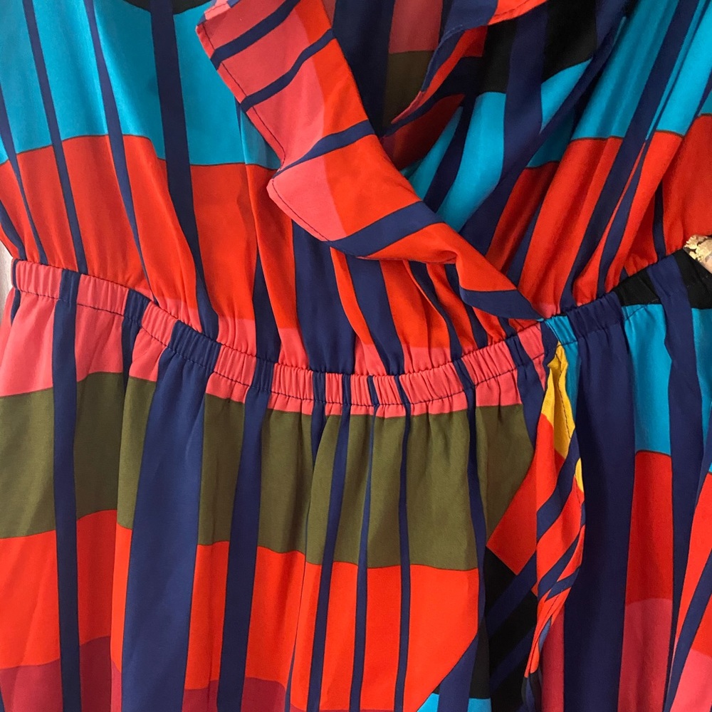Pre loved multicolored aline ruffle dress!